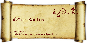 Ősz Karina névjegykártya
